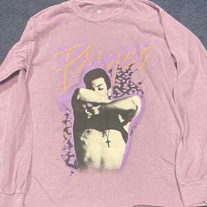 The Prince Estate RARE Prince With Cross Purple Cotton Graphic Long Tee XSmall